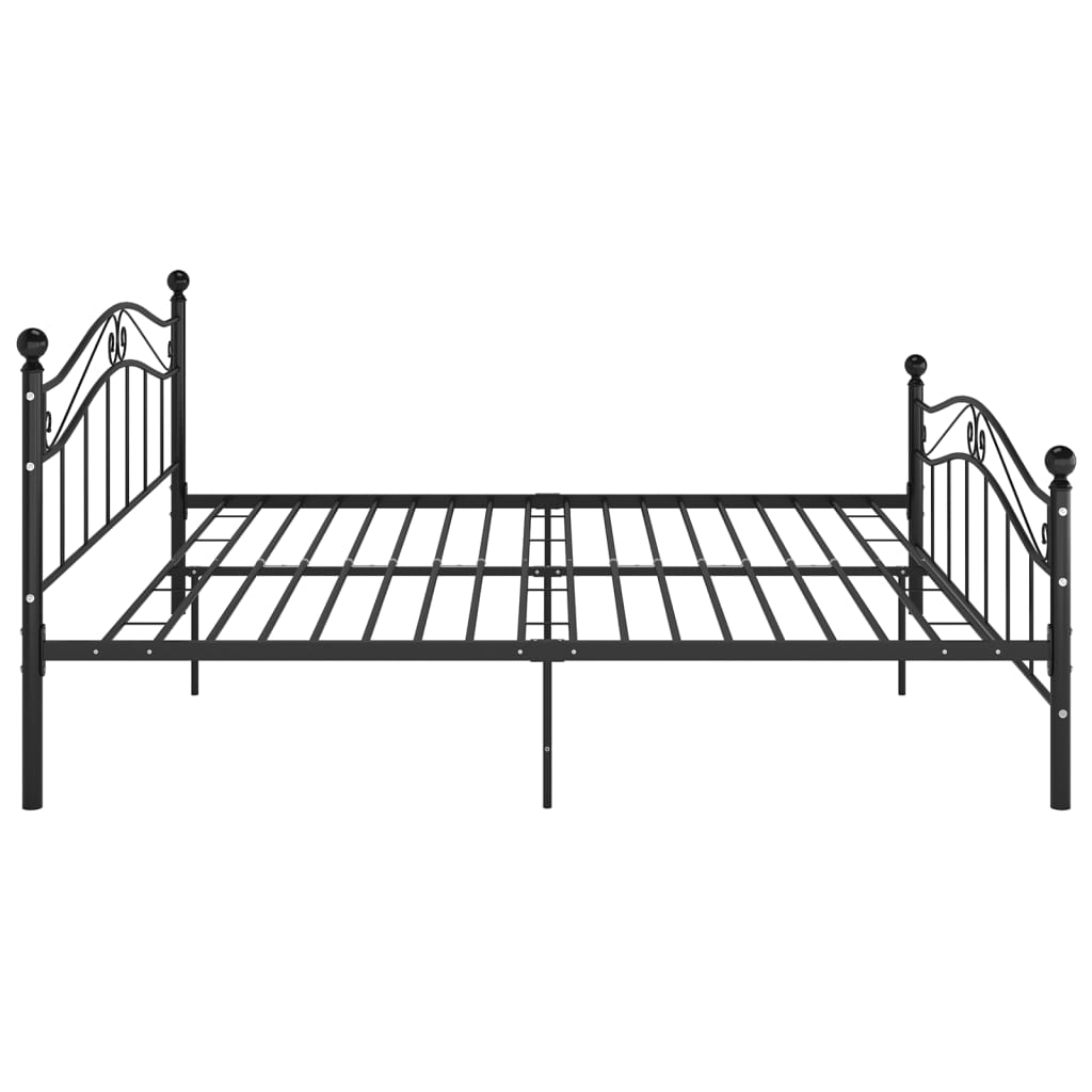 Okvir za krevet crni metalni 140 x 200 cm