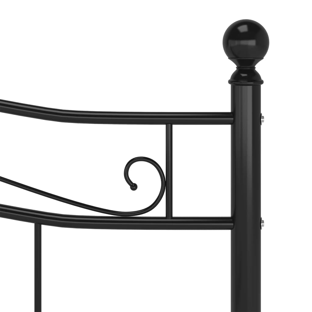 Okvir za krevet crni metalni 140 x 200 cm