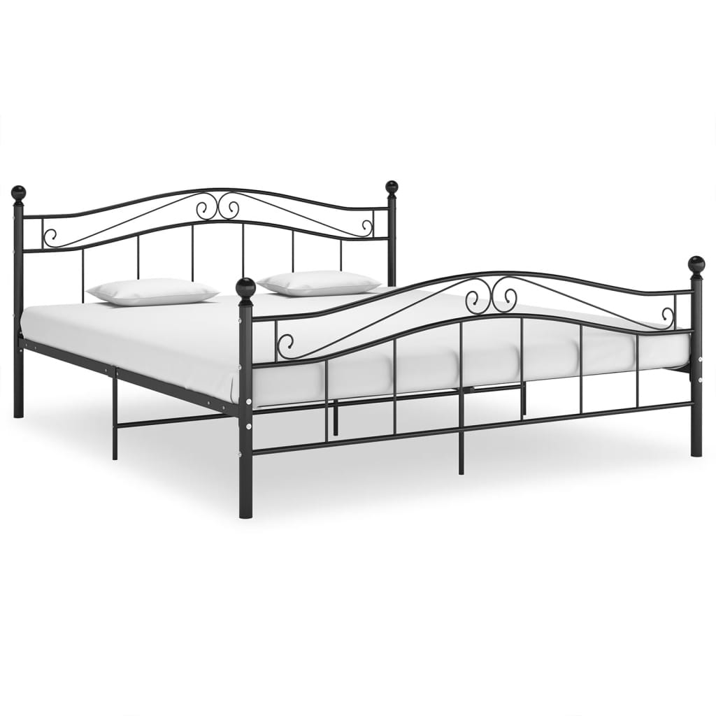 Okvir za krevet crni metalni 160 x 200 cm