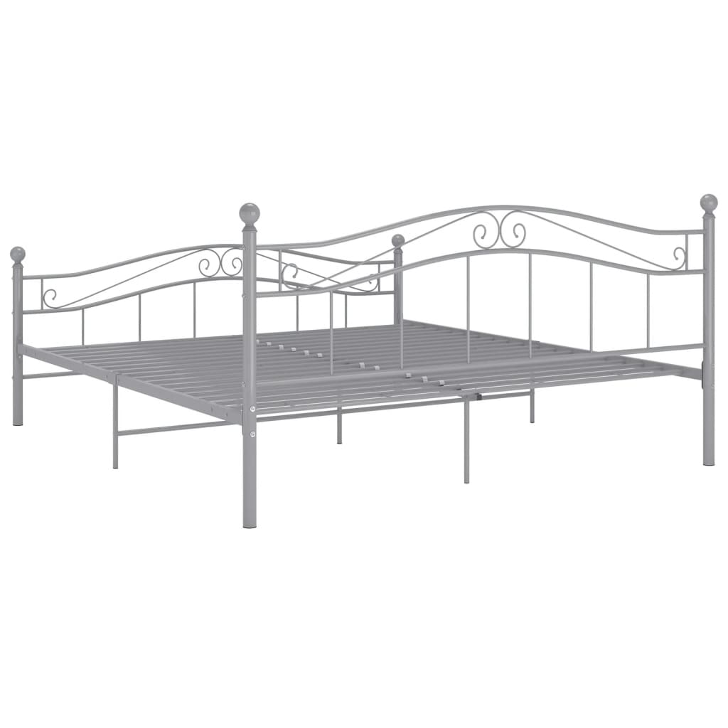 Okvir za krevet sivi metalni 160 x 200 cm