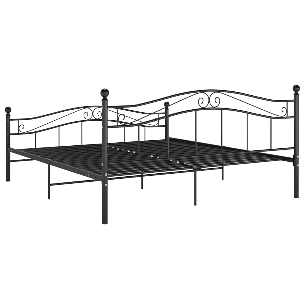 Okvir za krevet crni metalni 180 x 200 cm