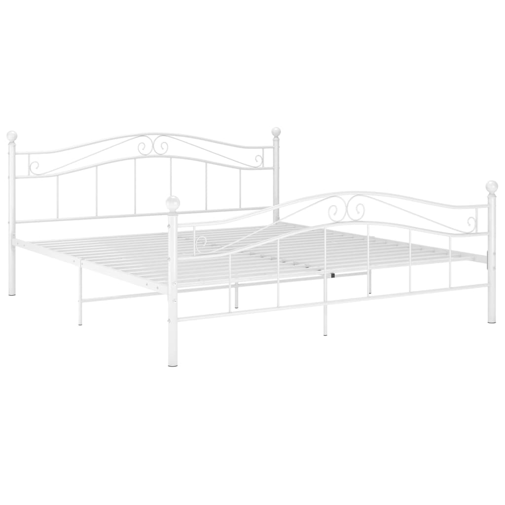 Okvir za krevet bijeli metalni 180 x 200 cm