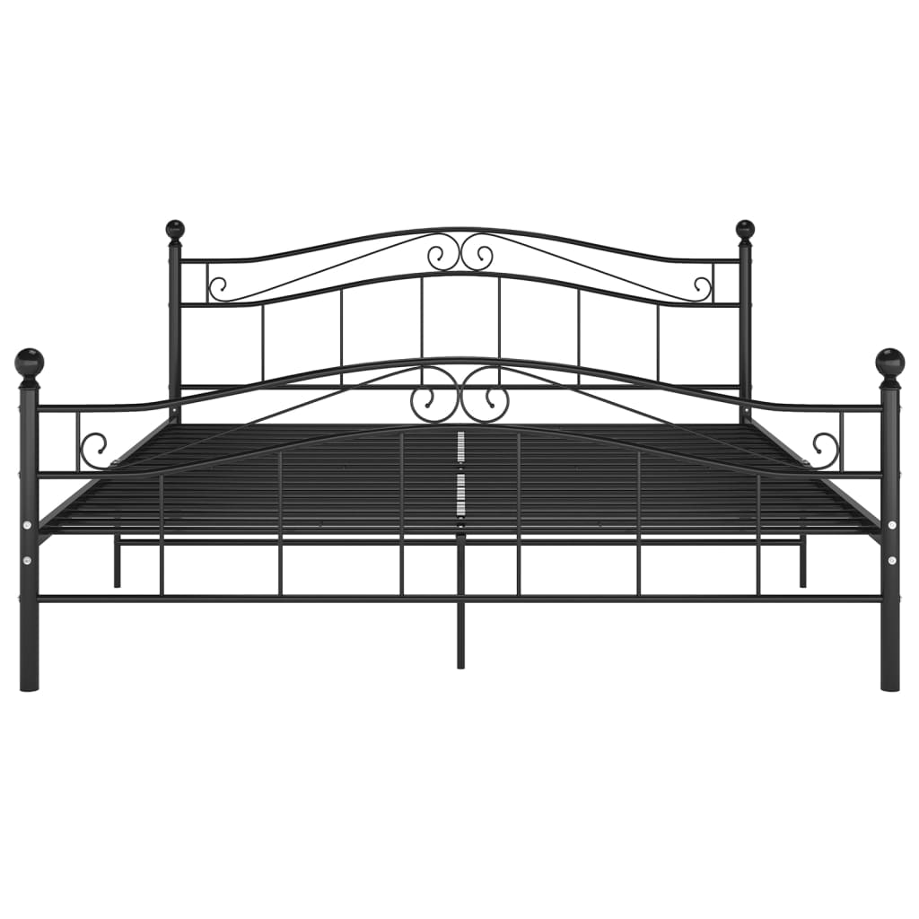 Okvir za krevet crni metalni 200 x 200 cm