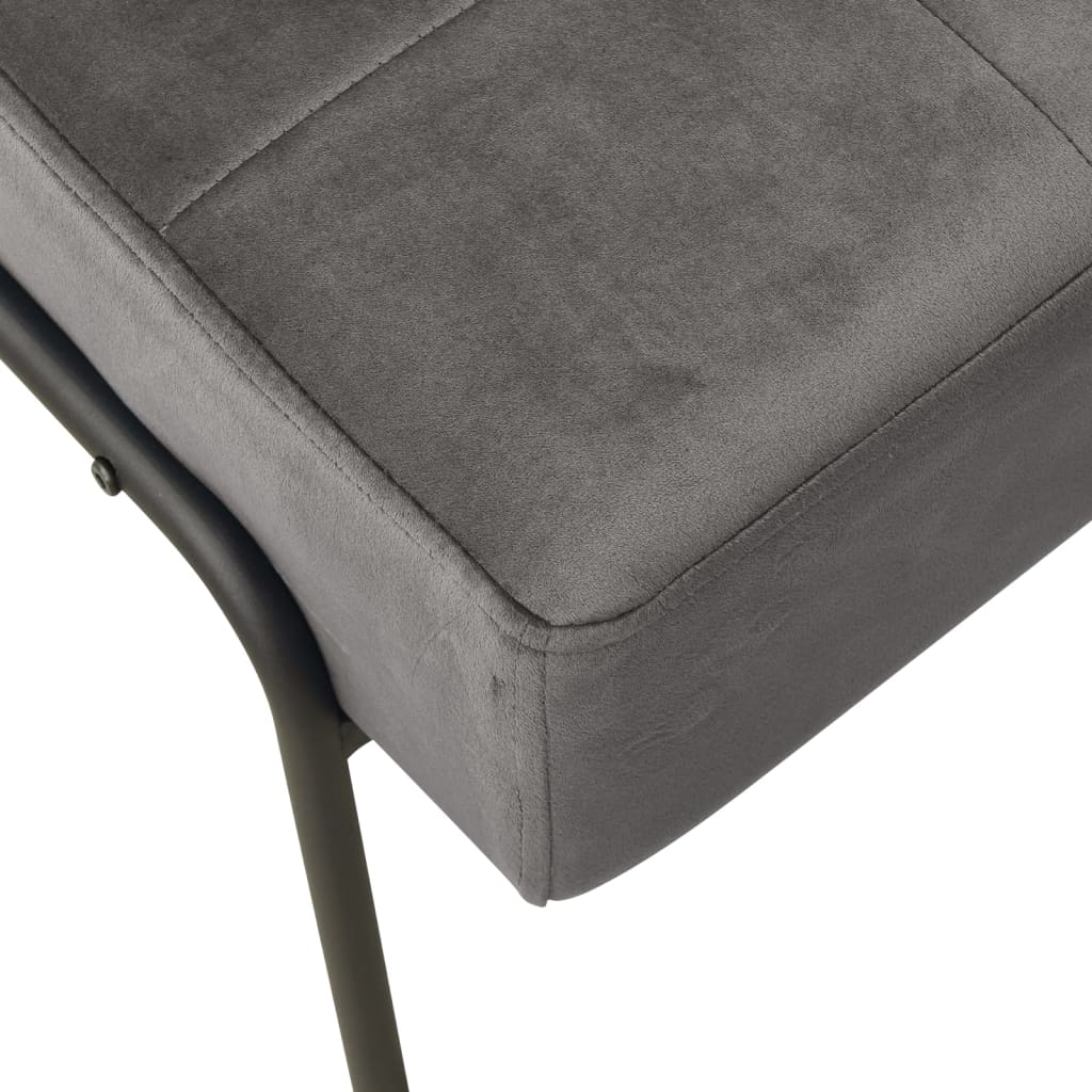 Stolica za opuštanje 65 x 79 x 87 cm tamnosiva baršunasta