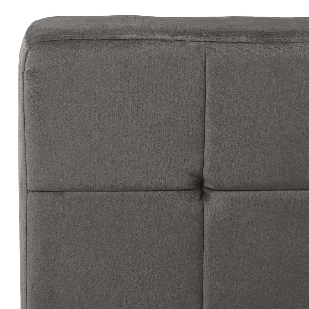 Stolica za opuštanje 65 x 79 x 87 cm tamnosiva baršunasta