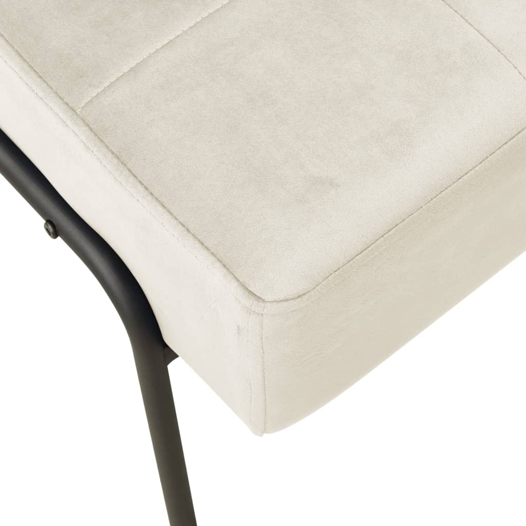 Stolica za opuštanje 65 x 79 x 87 cm krem bijela baršunasta