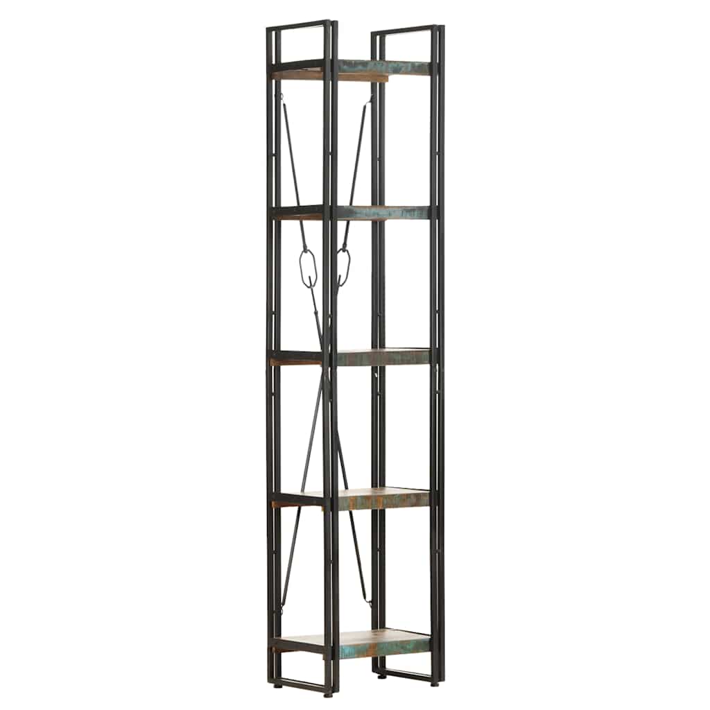 Police za knjige s 5 razina 40x30x180 cm od obnovljenog drva