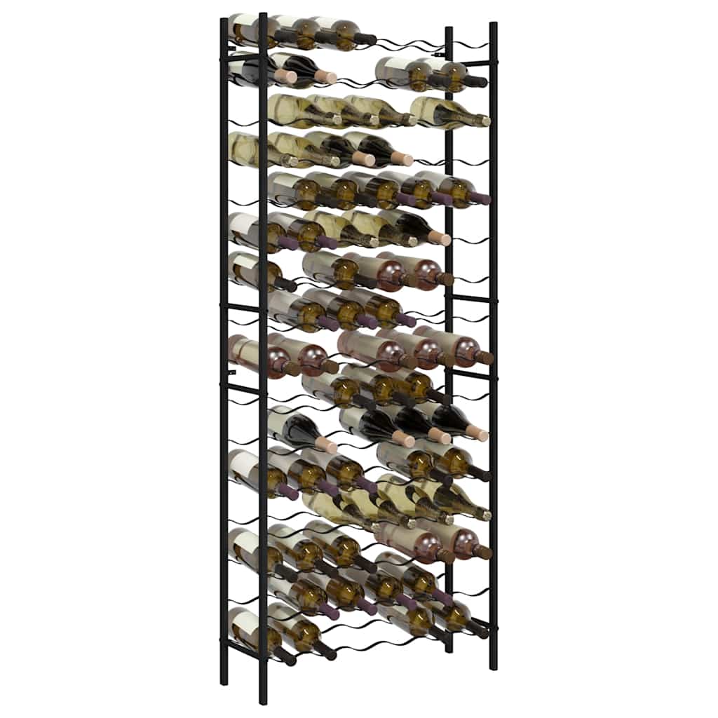 Stalak za vino za 96 boca crni željezni