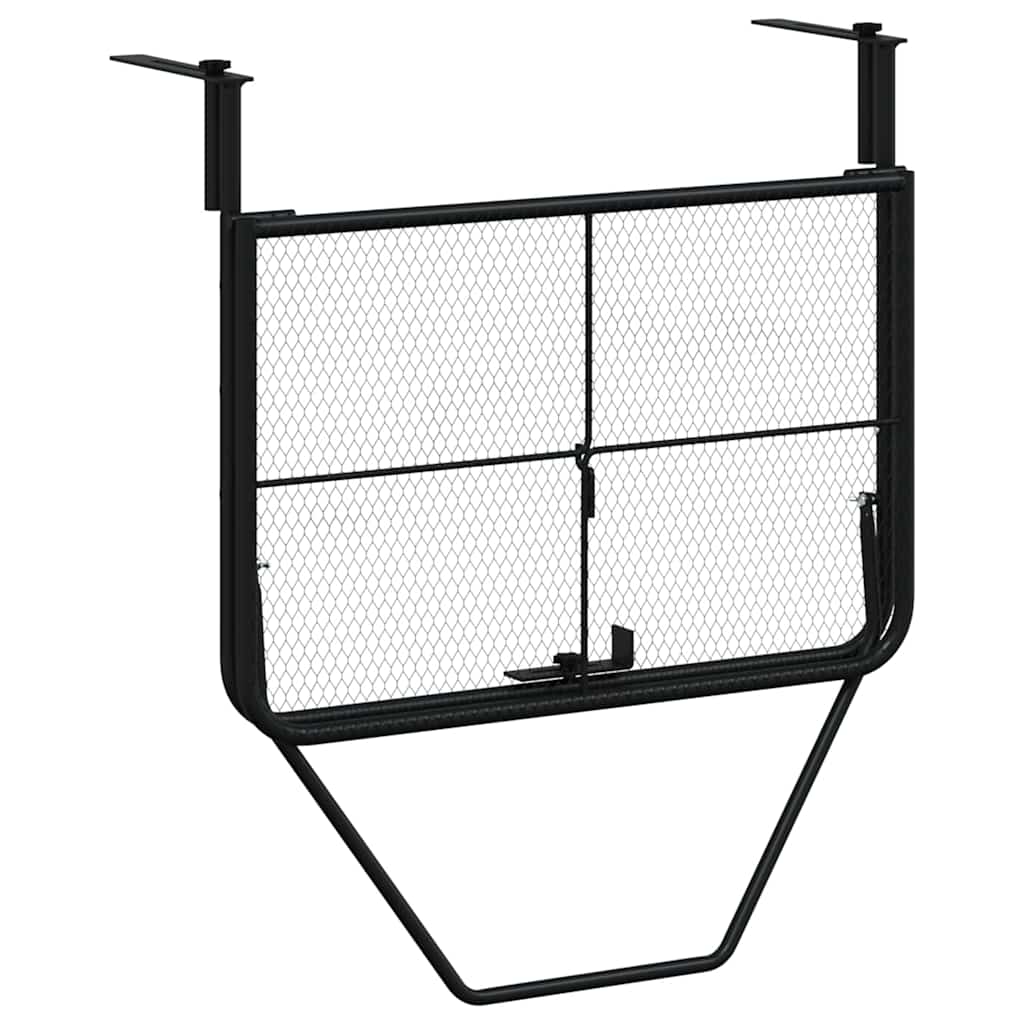Balkonski stol crni 60 x 40 cm čelični