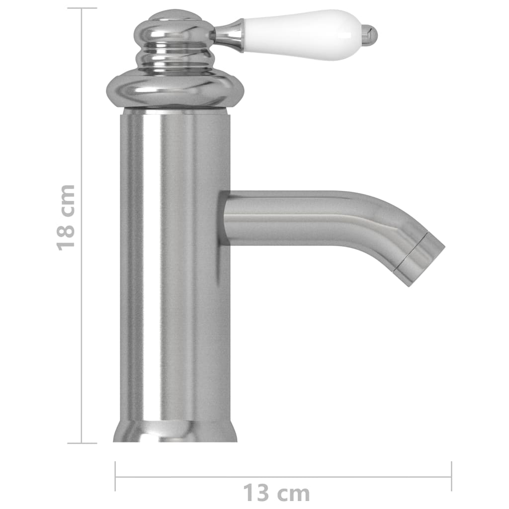 Kupaonska slavina za umivaonik srebrna 130 x 180 mm