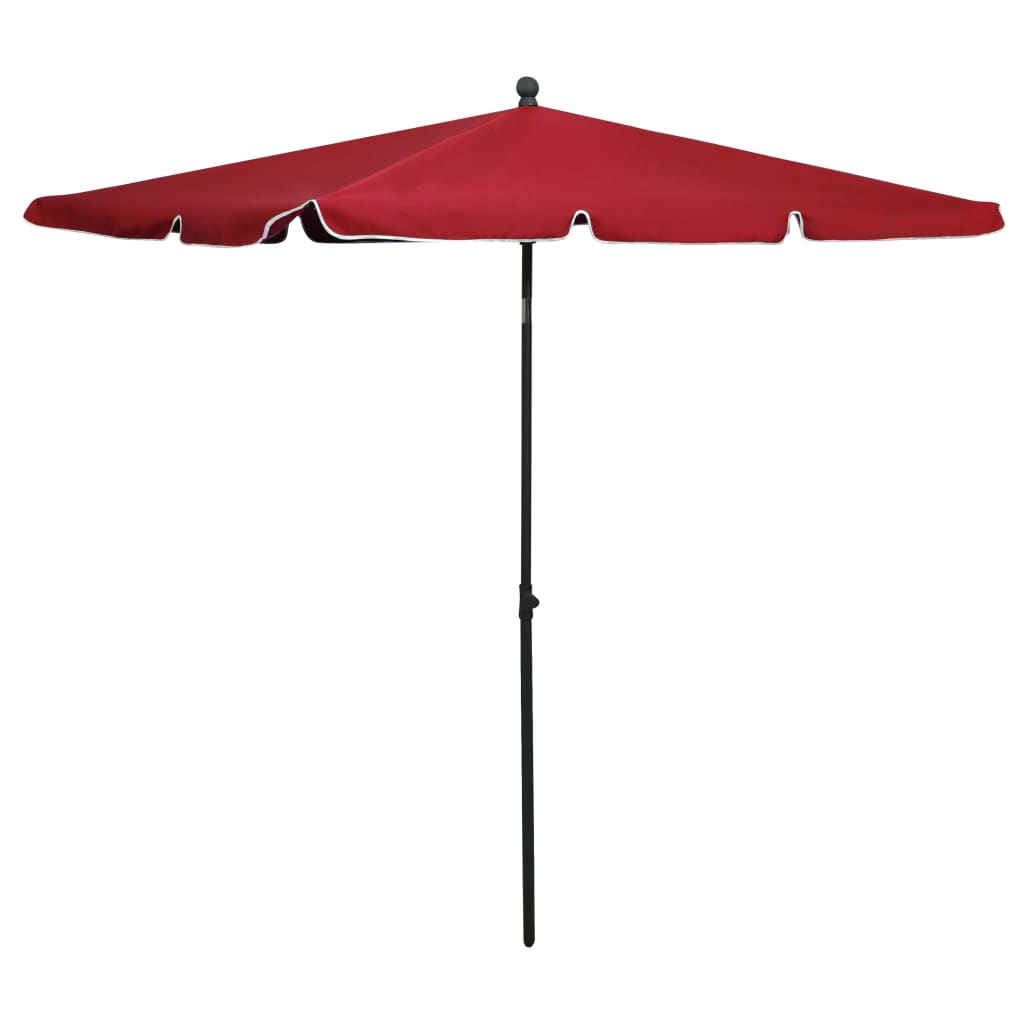 Vrtni suncobran sa šipkom 210 x 140 cm bordo