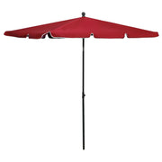 Vrtni suncobran sa šipkom 210 x 140 cm bordo