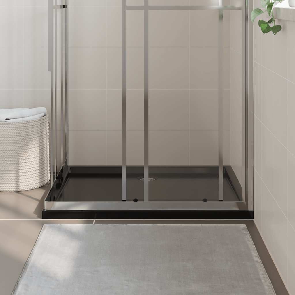 Pravokutna ABS tuš-kada crna 80 x 100 cm
