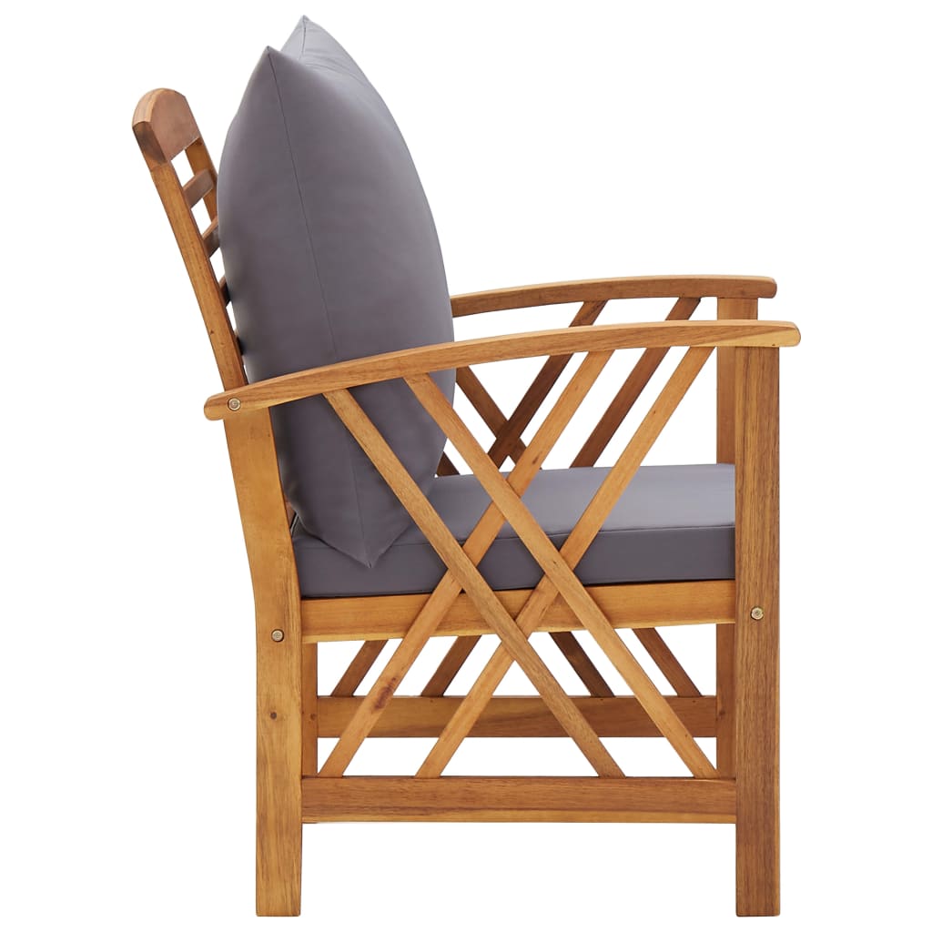 5-dijelna vrtna garnitura s jastucima masivno bagremovo drvo