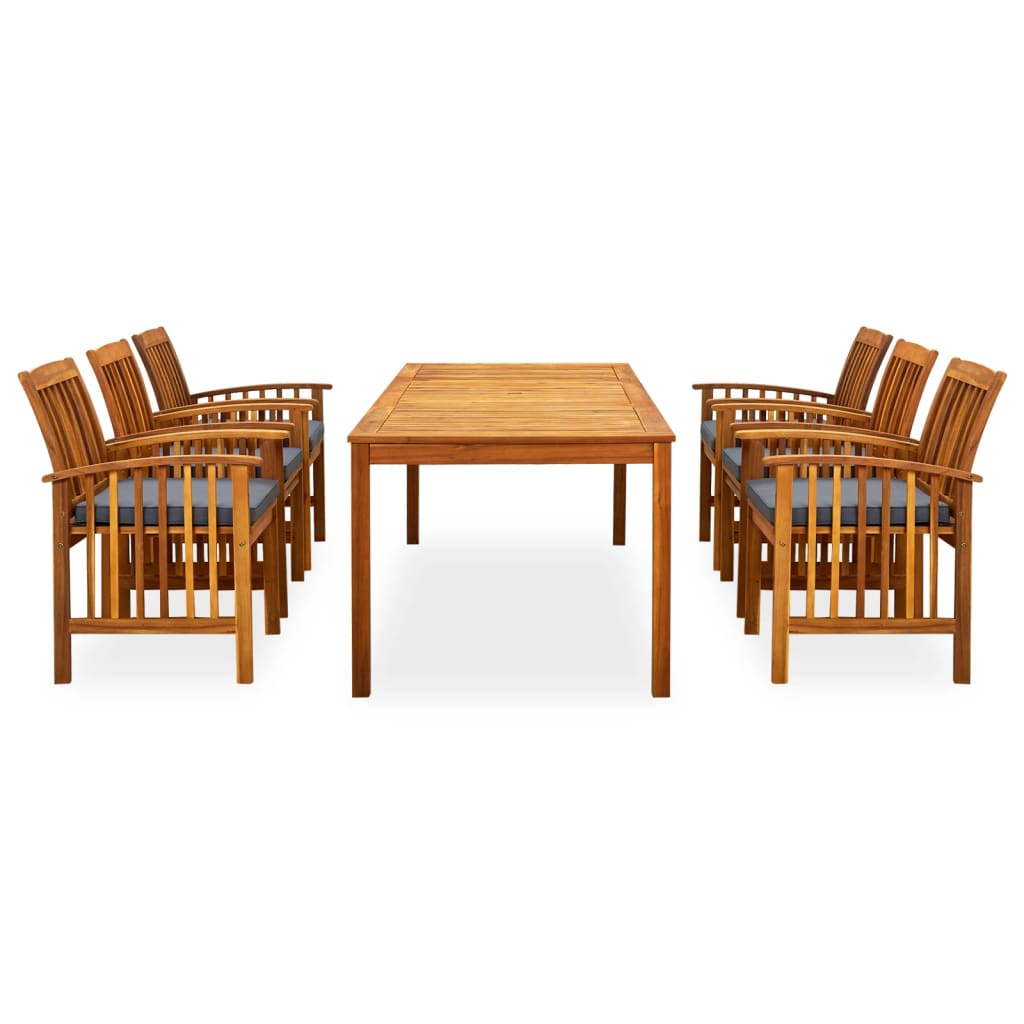 3058092  7 Piece Garden Dining Set with Cushions Solid Acacia Wood (45963+2x312131)