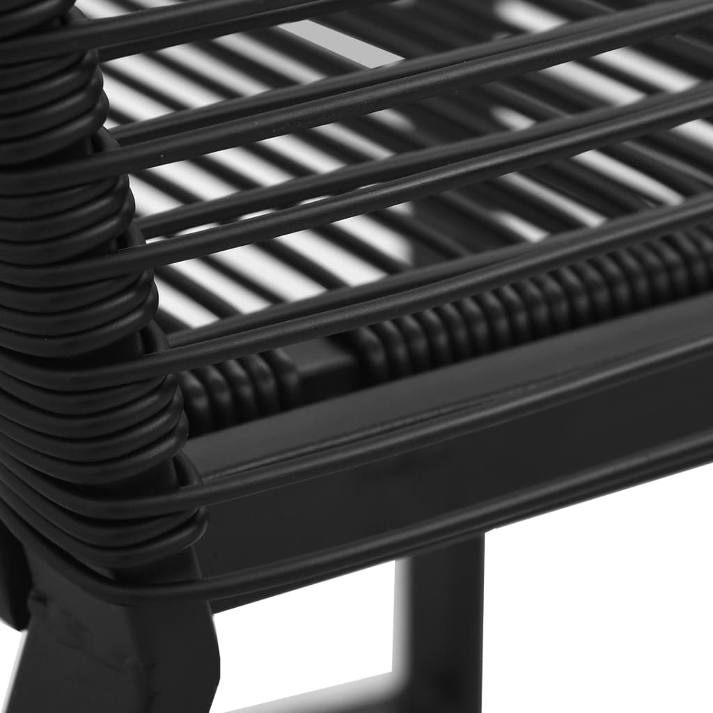 5-dijelni vrtni blagovaonski set od PVC ratana crni
