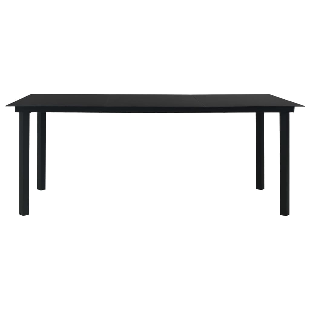 7-dijelni vrtni blagovaonski set od PVC ratana crni