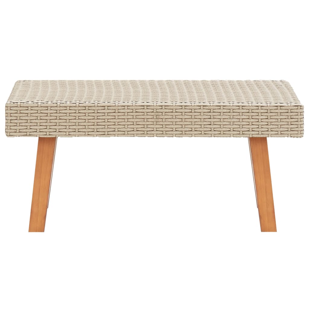2-dijelna vrtna garnitura od poliratana s jastucima bež