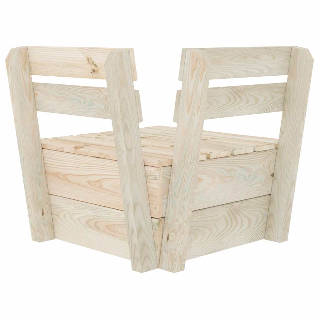 Modularna kutna sofa od paleta od impregnirane smrekovine