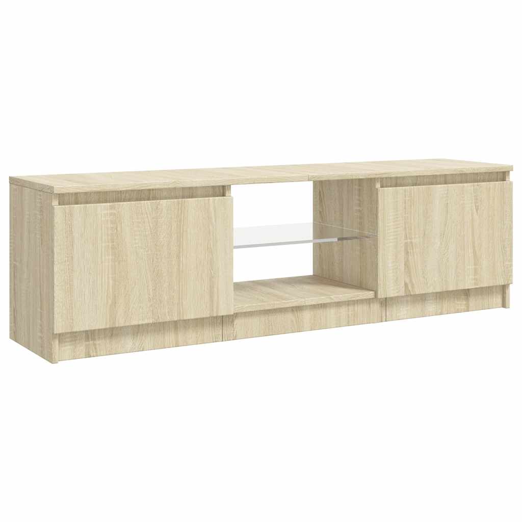 TV ormarić s LED svjetlima boja hrasta sonome 120x30x36 cm