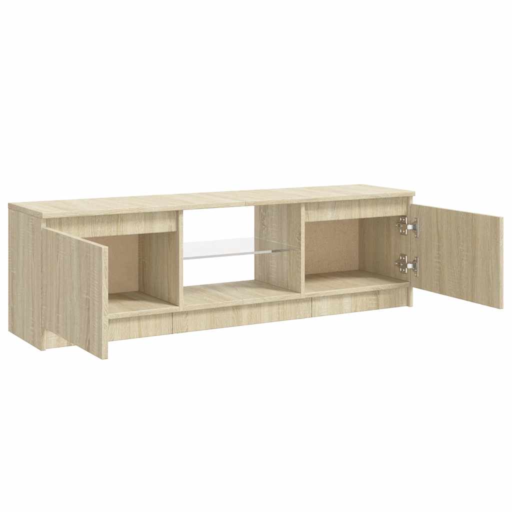 TV ormarić s LED svjetlima boja hrasta sonome 120x30x36 cm