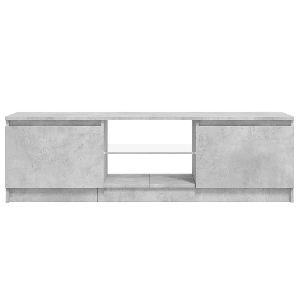 TV ormarić s LED svjetlima siva boja betona 120 x 30 x 36 cm