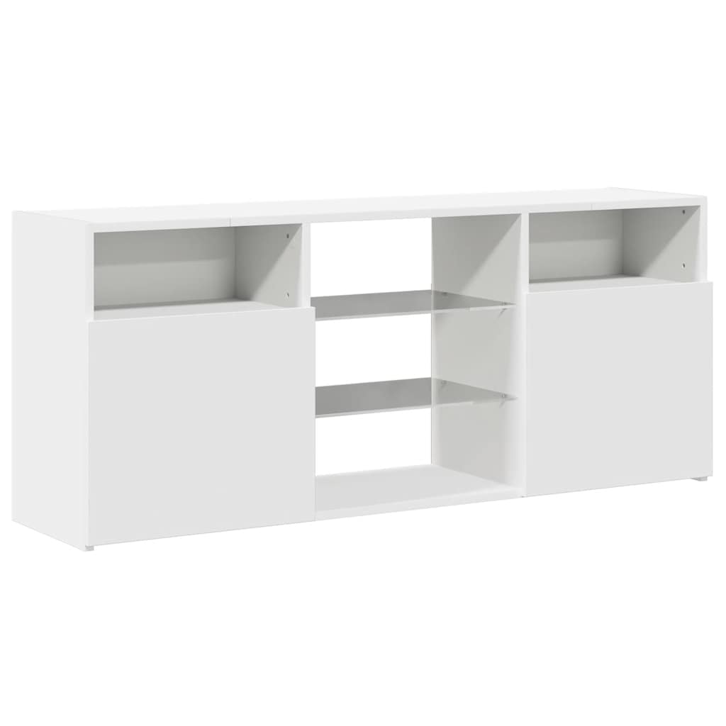 TV ormarić s LED svjetlima bijeli 120 x 30 x 50 cm