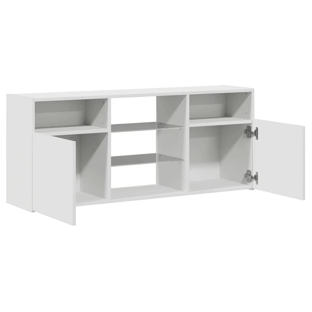TV ormarić s LED svjetlima bijeli 120 x 30 x 50 cm