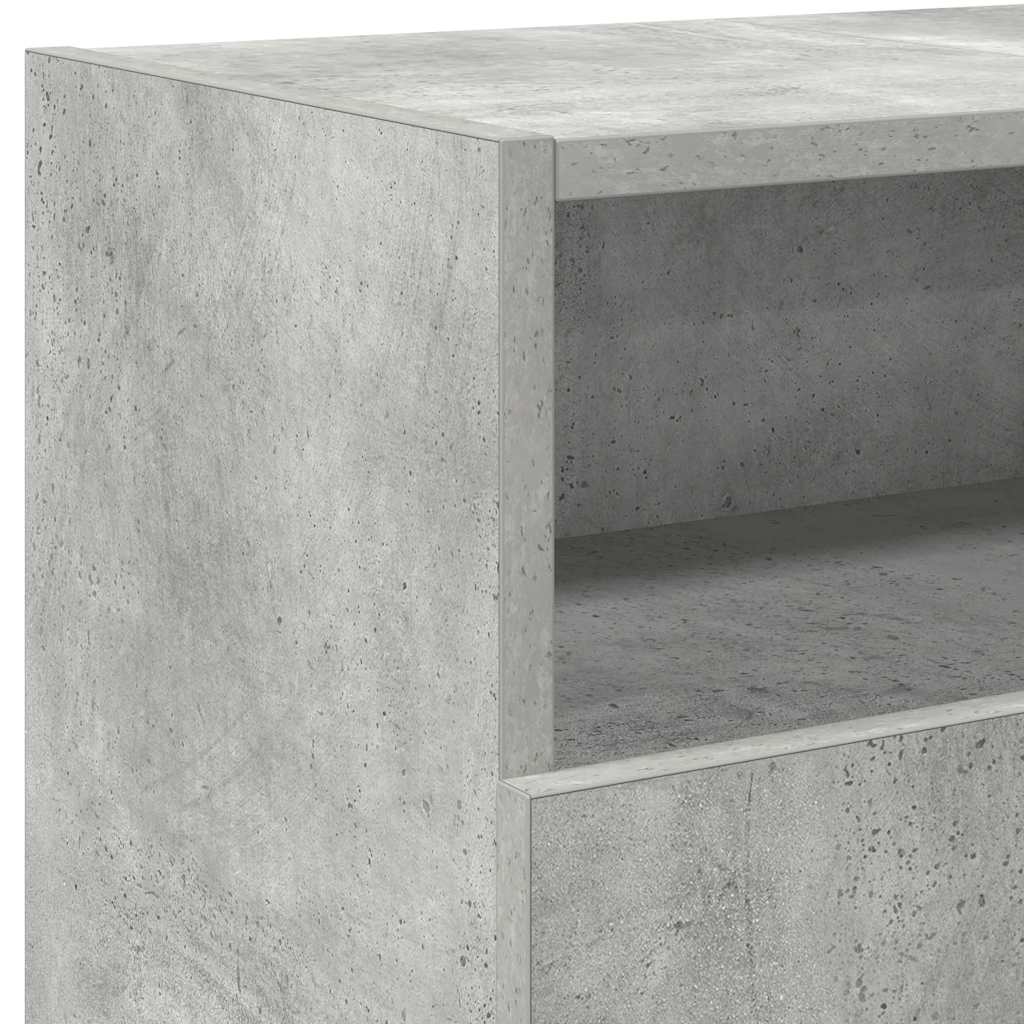 TV ormarić s LED svjetlima siva boja betona 120 x 30 x 50 cm