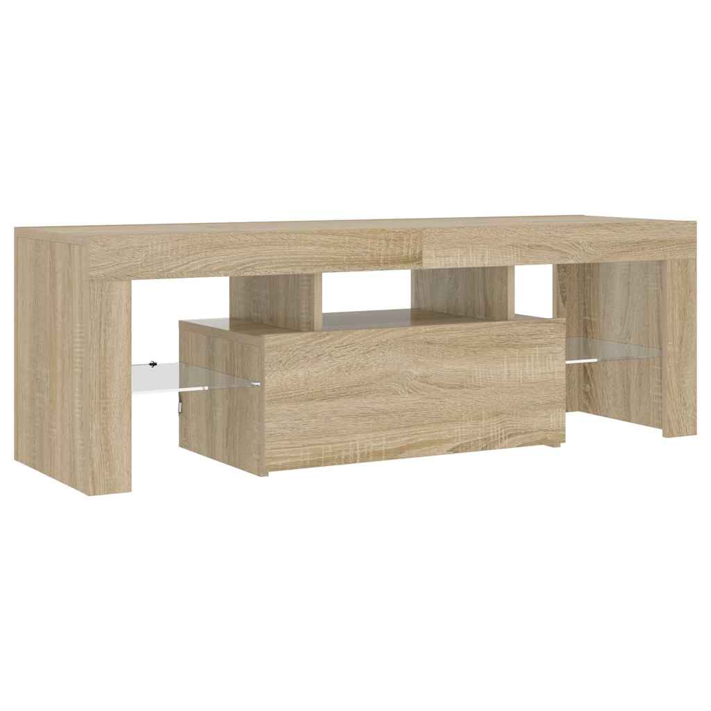 TV ormarić s LED svjetlima boja hrasta sonome 120 x 35 x 40 cm