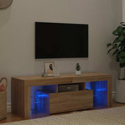 TV ormarić s LED svjetlima boja hrasta sonome 120 x 35 x 40 cm