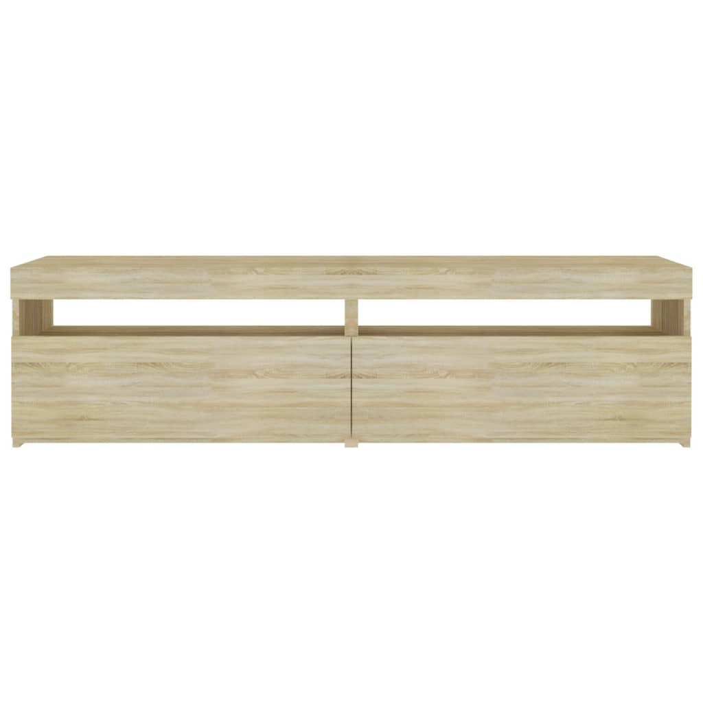 TV ormarići s LED svjetlima 2 kom boja hrasta 75 x 35 x 40 cm