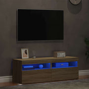 TV ormarići s LED svjetlima 2 kom boja hrasta 60 x 35 x 40 cm