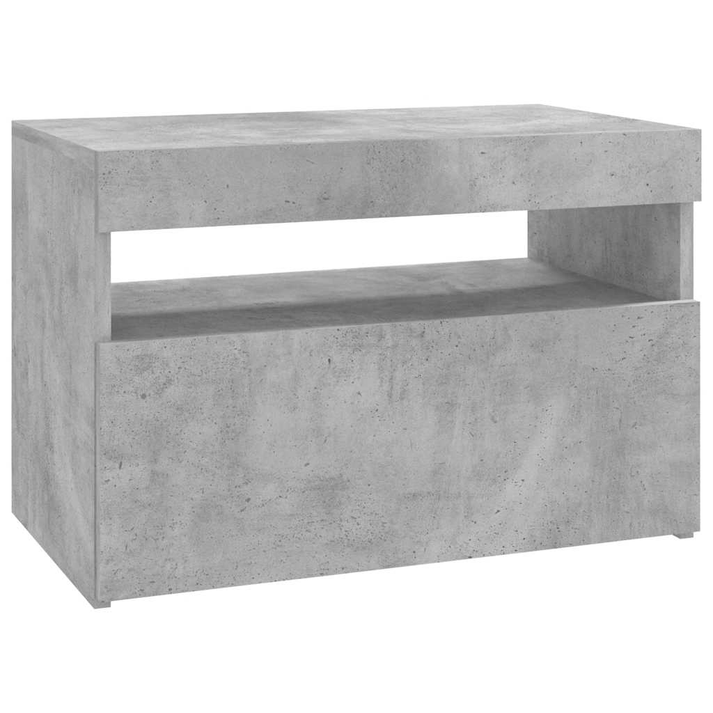 TV ormarić s LED svjetlima siva boja betona 60x35x40 cm