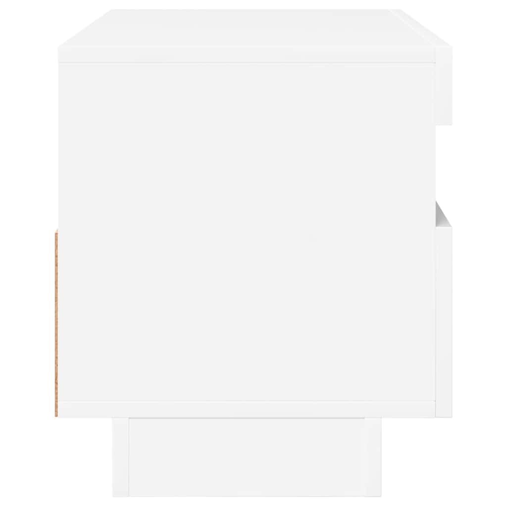 TV ormarić s LED svjetlima visoki sjaj bijeli 80 x 35 x 40 cm