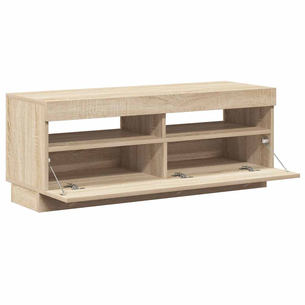 TV ormarić s LED svjetlima boja hrasta sonome 100 x 35 x 40 cm