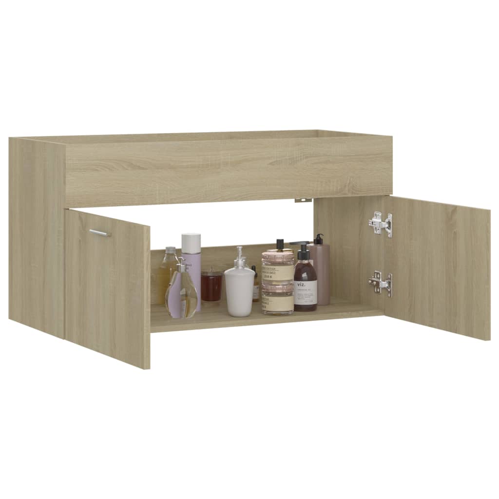Ormarić za umivaonik boja hrasta sonome 90x38,5x46 cm drveni
