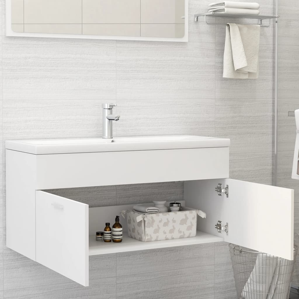 Ormarić za umivaonik bijeli 100x38,5x46 cm konstruirano drvo