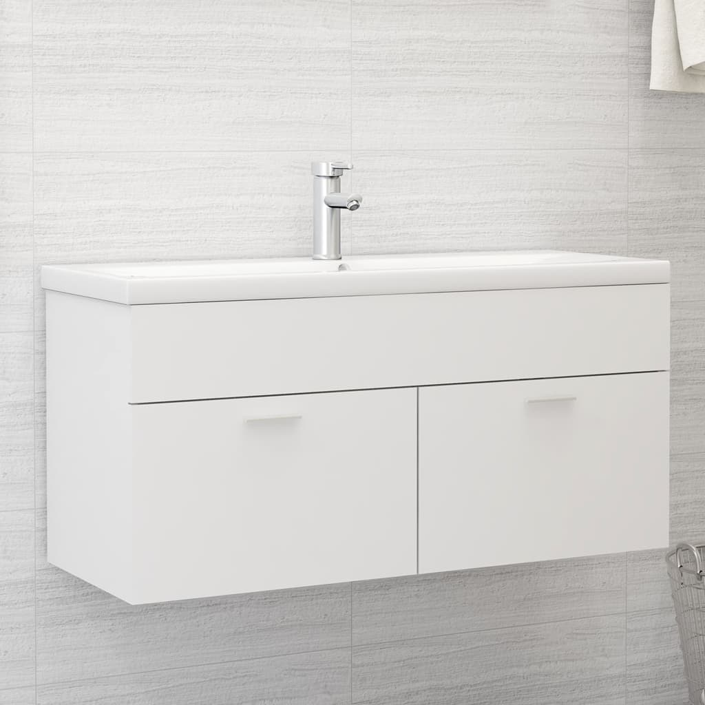 Ormarić za umivaonik bijeli 100x38,5x46 cm konstruirano drvo