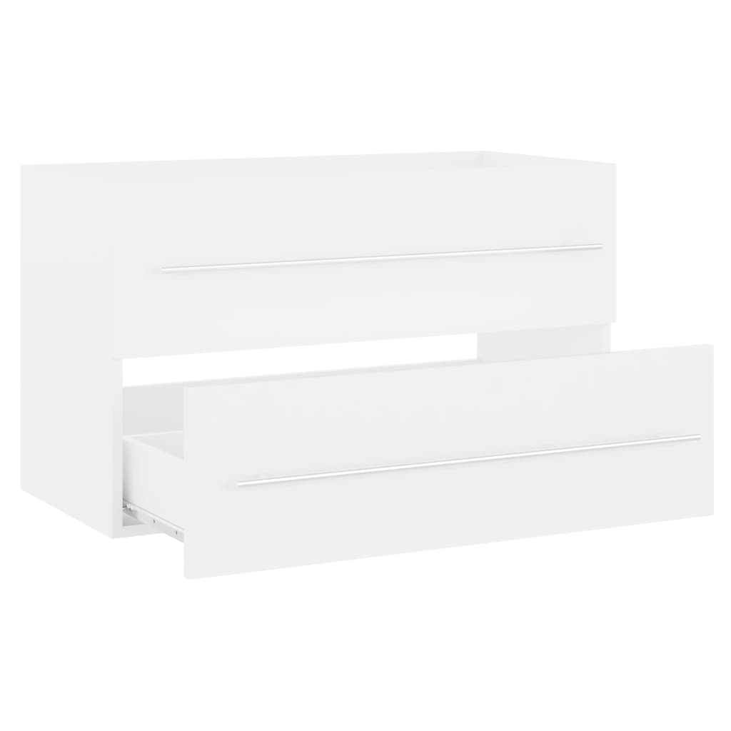 Ormarić za umivaonik bijeli 80 x 38,5 x 48 cm konstruirano drvo