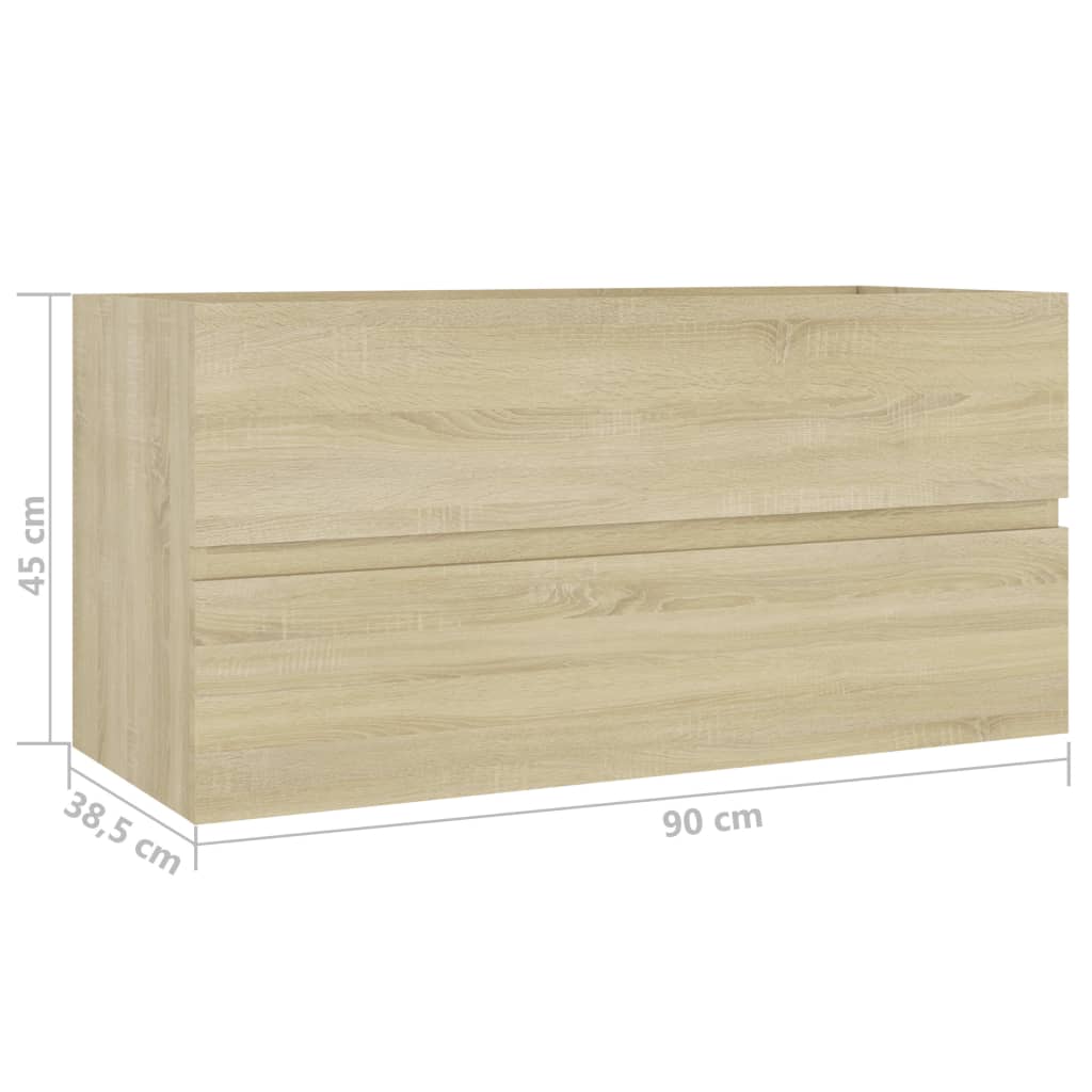Ormarić za umivaonik boja hrasta sonome 90x38,5x45 cm drveni