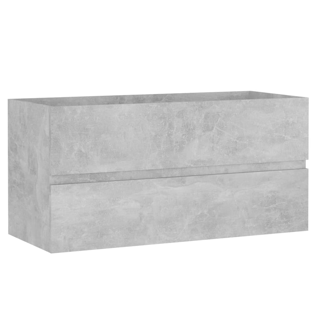 Ormarić za umivaonik boja betona 90x38,5x45cm konstruirano drvo