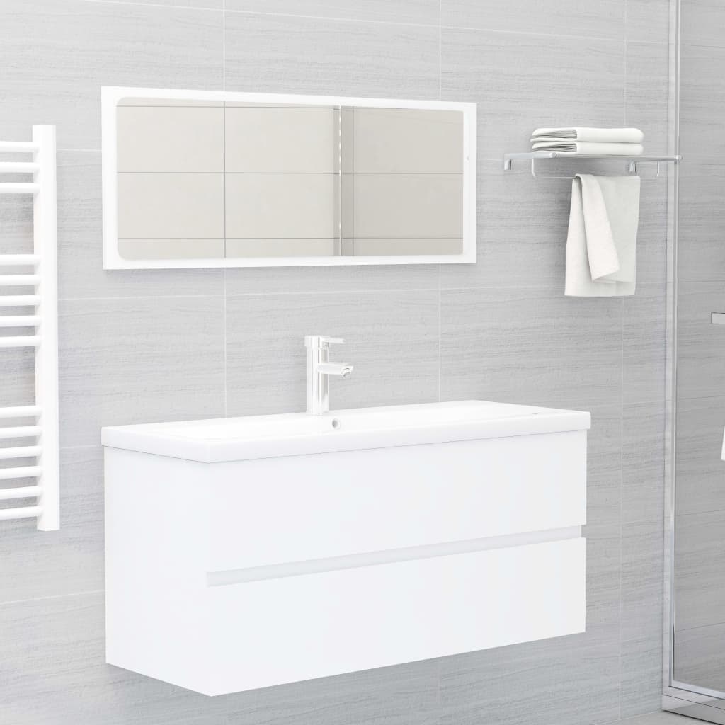 Ormarić za umivaonik bijeli 100x38,5x45 cm konstruirano drvo