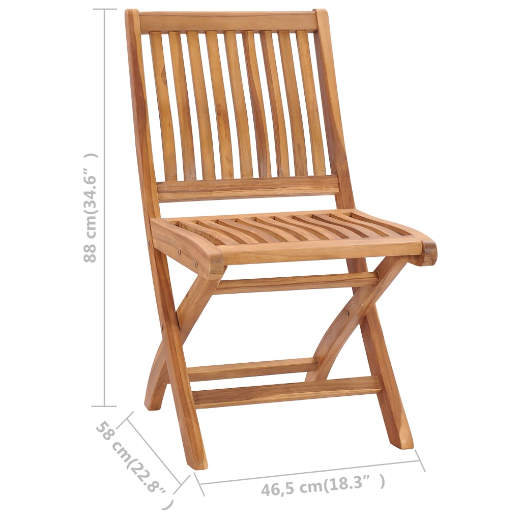 7-dijelni vrtni blagovaonski set od masivne tikovine