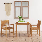 Vrtni blagovaonski set od 3 dijela 80x80 cm masivno tikovino drvo