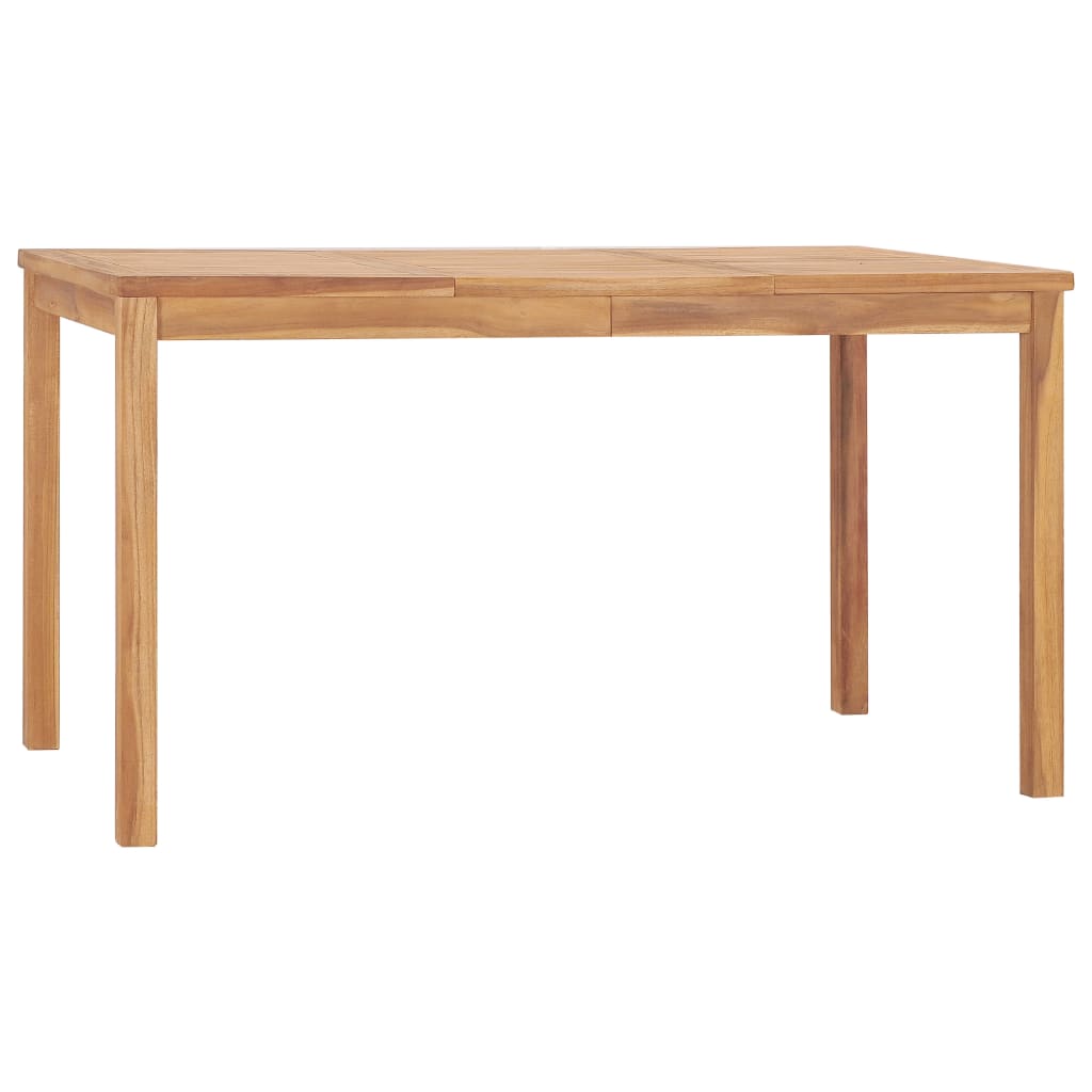Vrtni blagovaonski set od 5 dijelova 140 x 80 cm masivno tikovino drvo