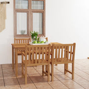 Vrtni blagovaonski set od 5 dijelova 150 x 90 cm masivno tikovino drvo