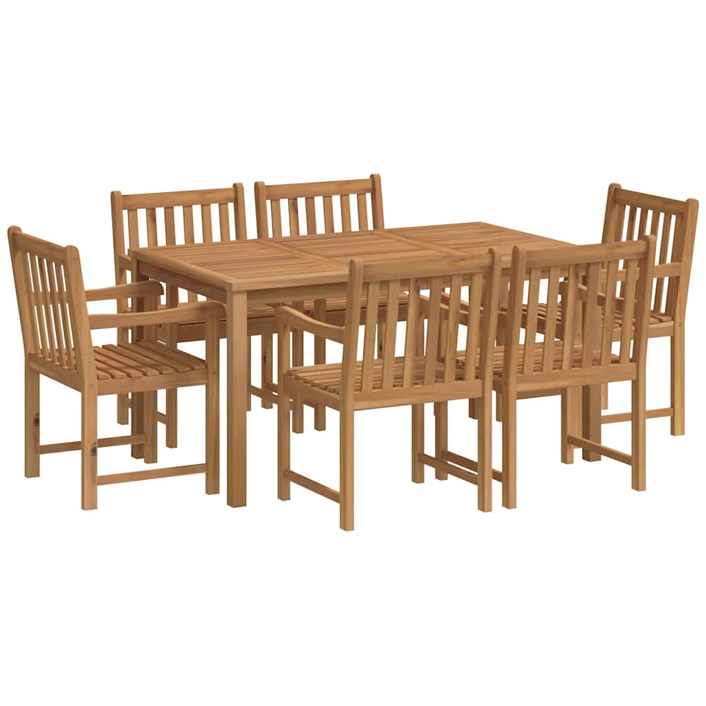 Vrtni blagovaonski set od 7 dijelova 150 x 90 cm masivno tikovino drvo