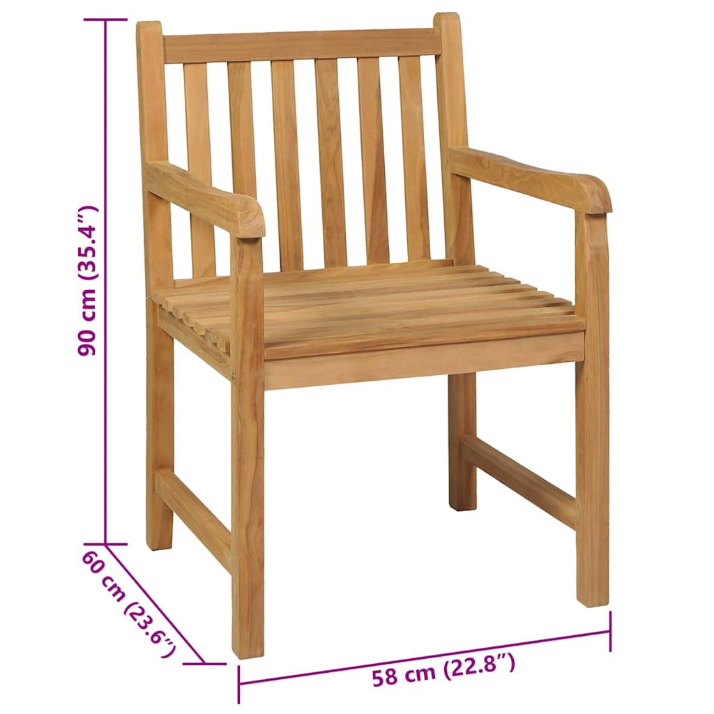 Vrtni blagovaonski set od 7 dijelova 150 x 90 cm masivno tikovino drvo