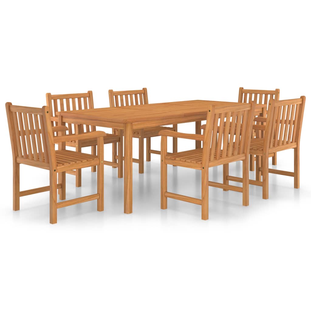 Vrtni blagovaonski set od 7 dijelova 200 x 100 cm masivno tikovino drvo